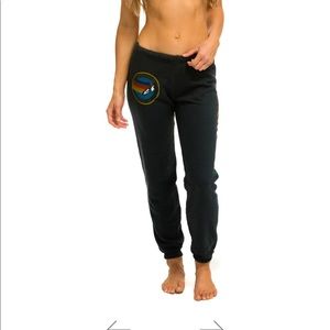 WOMEN'S AVIATOR NATION SWEATPANTS - CHARCOAL